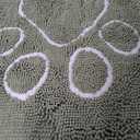 Chenille Bath Rug Entrance Door Mat Chenille Door Mat Outdoor Nonslip Dog Mat Bathroom Rug Bath Mat(Green)