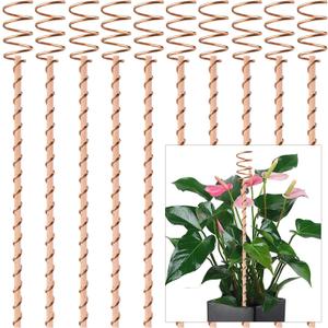 10Pack Electroculture Plant Stakes, 12" Electroculture Copper Gardening Antenna, Copper Coil Plant Stakes for Garden,Garden Stakes for Plants Fruits Vegetables Growth,Eco-Friendly,High-Yield