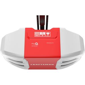 CRAFTSMAN 1/2 HP Smart Garage Door Opener - myQ Smartphone Controlled - Chain Drive, Wireless Keypad Included, Model CMXEOCG472, Red