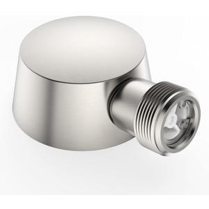 Wall Mounted Supply Elbow, Wall Elbow for Hand Shower, Solid Brass Round Wall Supply Elbow, Check Valve Included (Brushed Nickel)