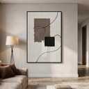 Extra Large Framed Neutral Beige Brown Abstract Wall Art, Vertical 40x60 In
Beige brown pictures, Canvas prints, Wood frame, Modern Minimalist paintings, Wall decor for living room bedroom entryway