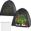 2 Pack Plant Shade Tent, Plant Shades for Outdoor Plants, UV Resisitant 50% Sunblock Shade for Plants Sun Protection, Plant Shade Cover for Flower Potted Plants (28x28x33Inch)