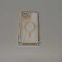 Misea Magnetic for iPhone 16 Pro Max Case Compatible with MagSafe [Never Yellowing] [Military Grade Drop Protection] Full Camera Lens Protector Plating Soft Clear Phone Case for Women 6.9", Gold