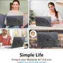 AKIT Compatible with MacBook Air 13 inch Case Sparkly 2025 2024-2022 M4 M3 M2 A3240 A3113 A2681, Glossy Glitter [Anti-Cracking] Hard Shell Laptop Case Cover for MacBook Air 13.6 inch 2025, Black