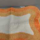 HAOCOO Orange Bathroom Rugs Non Slip Washable, Soft Plush Irregular Shape Non Slip Bath Mat, Microfiber Machine Washable Floor Mat Carpet for Bath Sink Tub Shower (18x25 inch (Irregular))