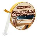 Double Sided Tape for Woodworking 1-Inch by 36 Yards(1roll for Wood Template Removable Woodworkers Tape Strong Adhesion but Removable & Residue Free