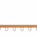 StorageWorks Hat Rack, Closet Organizer and Storage for Baseball Caps,Set of 4 with 6 Adjustable Stainless Steel Clips, Fits All Caps, Natural Wood Color