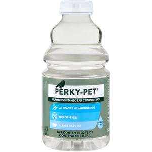 Perky-Pet Hummingbird Nectar Concentrate for Hummingbird Feeder - 32 oz - Makes 96 FL OZ of Food Nectar - 238CL