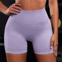 OVESPORT 3 Piece Workout Shorts for Women Seamless Scrunch Butt Lifting High Waisted Yoga Gym Booty Running Short Pants (Blue, XL)