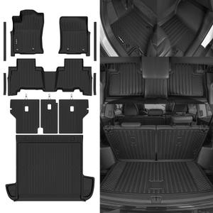 Naibeve Floor Mats for 2013-2020 Toyota Sienna 7 Seats 2nd Row Bucket Seats