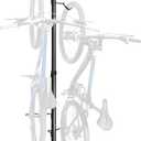 CyclingDeal Floor to Ceiling 2 Bike Storage Stand | Adjustable Aluminum Dual Hanger Pole Rack with Gravity Hooks & Locking Mechanism | Extends 5ft to 10ft | No-Drill Indoor Garage Apartment