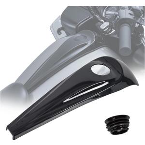 ECOTRIC Smooth Dash Fuel Console&Gas Tank Cap Cover Compatible with 2008-2023 Harley Touring Gloss Black