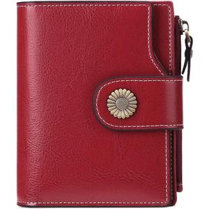 FALAN MULE Small Wallet for Women Leather Bifold Compact Small Womens Wallet with RFID Blocking