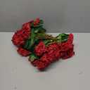 12 Pcs 10.2 Inch Artificial Geranium Flowers Silk Geraniums for Outdoors Faux Bushes Outdoor Fake Geraniums for Vase Planter Pot Floral Home Decor Indoor Garden Patio (Red)