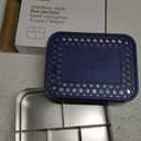 LunchBots Large Cinco Stainless Steel Lunch Container - Five Section Design Holds a Variety of Foods - Metal Bento Box - Dishwasher Safe - Stainless Lid - Blue Dots