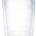 Tervis Clear & Colorful Lidded Made in USA Double Walled Insulated Tumbler Travel Cup Keeps Drinks Cold & Hot, 16oz, Black Lid