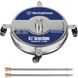 Westinghouse Universal 16.5 Pressure Washer Surface Cleaner Attachment - Stainless Steel - 4400 Max PSI, 1/4 Connector - for Gas and Electric Pressure Washers