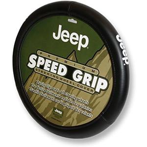 U.A.A. Inc. Car Truck SUV Black Grip Steering Wheel Cover - Speed for Jeep