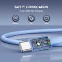 QZIIW 4 Pack Apple USB C Fast Charging Cable 10FT for iPhone 16 15/16 15 Pro/16 15 Pro max/16 15 Plus,USB A to USB C Car Carplay Cord Compatible Galaxy S25 S24,iPad Pro 12.9/11,Air 5th/4th Gen (Light Blue)