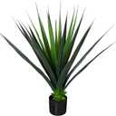 JUSTOYOU 3FT Realistic Agave Plant Artificial, Spiked Succulent Faux Agave Plants, 36" Fake Succulent Plant Outdoor UV Resistant for Patio, Front Porch, Home and Office Decor, 1pc