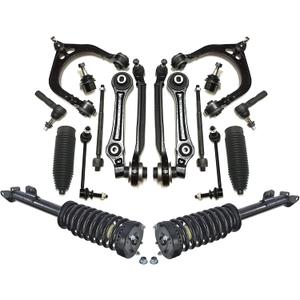 PartsW -18 Pc Suspension Kit Front Lower (Rear) Control Arms, Lower Front Straight Arms Left & Right Side, Sway Bars End Links Left & Right Side Fits Chrysler 300 05-10/ Dodge Charger 06-10 RWD Models
