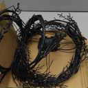 [8 Modes & Timer] 6 Ft 54LED Halloween Garland with Lights, Purple Willow Vine Twig Garland Battery Operated Indoor Outdoor Fireplace Table Wall Home Party Halloween Decorations