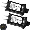 2 PCS LED Transformer Replacement,24V 0.2A Class 2 Power Supply, Low Voltage Transformer US Plug for Halloween/Thanksgiving/Christmas String Light
