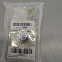 for iPhone 15 pro Case,Bling Moving Liquid Floating Sparkle Colorful Glitter Waterfall TPU Protective Case with Ring Kickstand, Silver