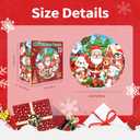 72Pcs Christmas Puzzle for Kids Large Round Floor Puzzles Santa Snowman Elk Jigsaw Puzzles for Holiday Party Favors Supplies