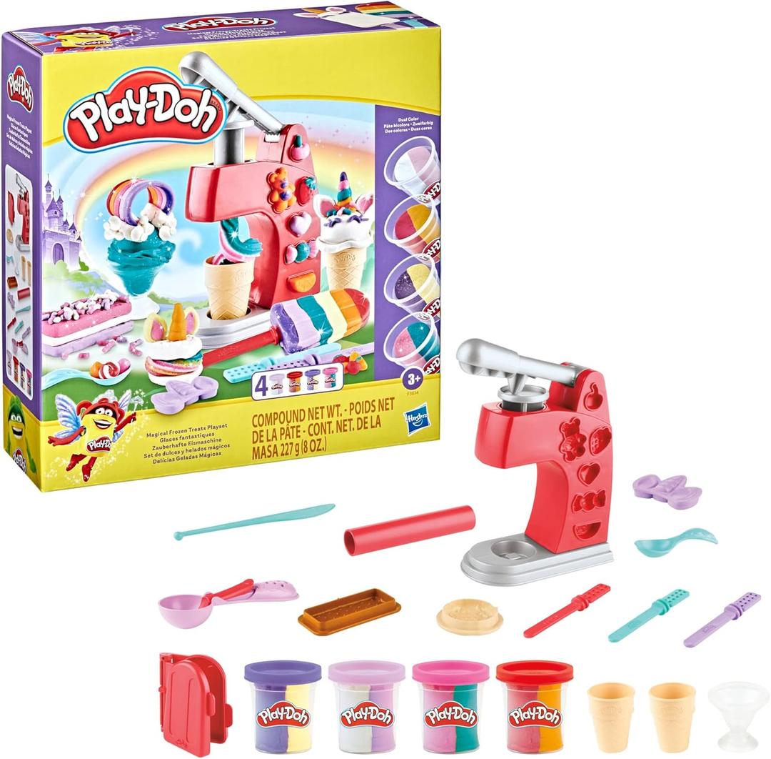 Play-Doh Ice Cream Maker - Magical Dough, Ice Cream Cones, Shapes & More - Magic Ice Cream Fantasy - From 3 Years