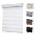 Joydeco Cordless Zebra Blinds for Indoor Windows, White (No Drill)(Missing hardware and broken)
