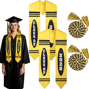 4Pcs Teacher Graduation and Honor Cord Set Class of 2026 Graduation Sash & Honor Cord Unisex for College Graduate Gift