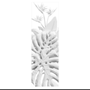 Tropical Plants Faux 3D Decorative Film, Double Sided Frosted Privacy Film for Glass Door, Reusable Static Window Cling 3D-Bamboo 22.83"X70.86"