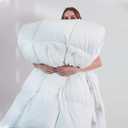 DOWNCOOL Comforters Oversize King Size, White All Season Duvet, Lightweight Quilt, Down Alternative Hotel Comforter with Corner Tabs (White, Oversize King 116x98 Inches)