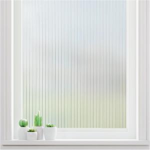 Haton Reeded Glass Window Privacy Film, Frosted Glass Window Film, Static Cling UV Blocking Stickers, Decorative Removable Cover for Bathroom Door Office, Non Adhesive 23.6" x 78.7"