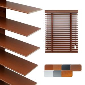 Wood Blinds for Indoor Windows, 2" Slats Solid Wood Blackout Blinds