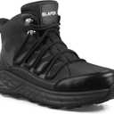 Ayekdeo Slip On Steel Toe Shoes for Men Work Safety Sneakers Comfortable Indestructible Industrial Construction Footwear (Black)