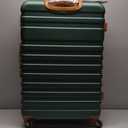 Coolife Suitcase Set 3 Piece Luggage Set Carry On Hardside Luggage with TSA Lock Spinner Wheels (Dark Green, 4 piece set)