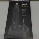 Nose Hair Trimmers for Men,Rechargeable Eyebrow Trimmer 2 in 1 Painless Multifunctional Ear and Nose Hair Trimmer with Dual Edge Blades Portable Design (Black)