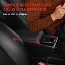 For Mitsubishi Mirage 2014-2024 Car Armrest Box Center Console Accessory Leather Arm Rest Double-Layer Storage Space with Cup Holder (Red Thread)