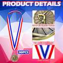 Remuuly Gymnastics Medals Bulk 2'' Gold Medals for Gymnastics Trophy Award Winner Metal First Place with Neck Ribbons Award Prize Gift for Tournaments Competition Team Gymnastics Theme Party