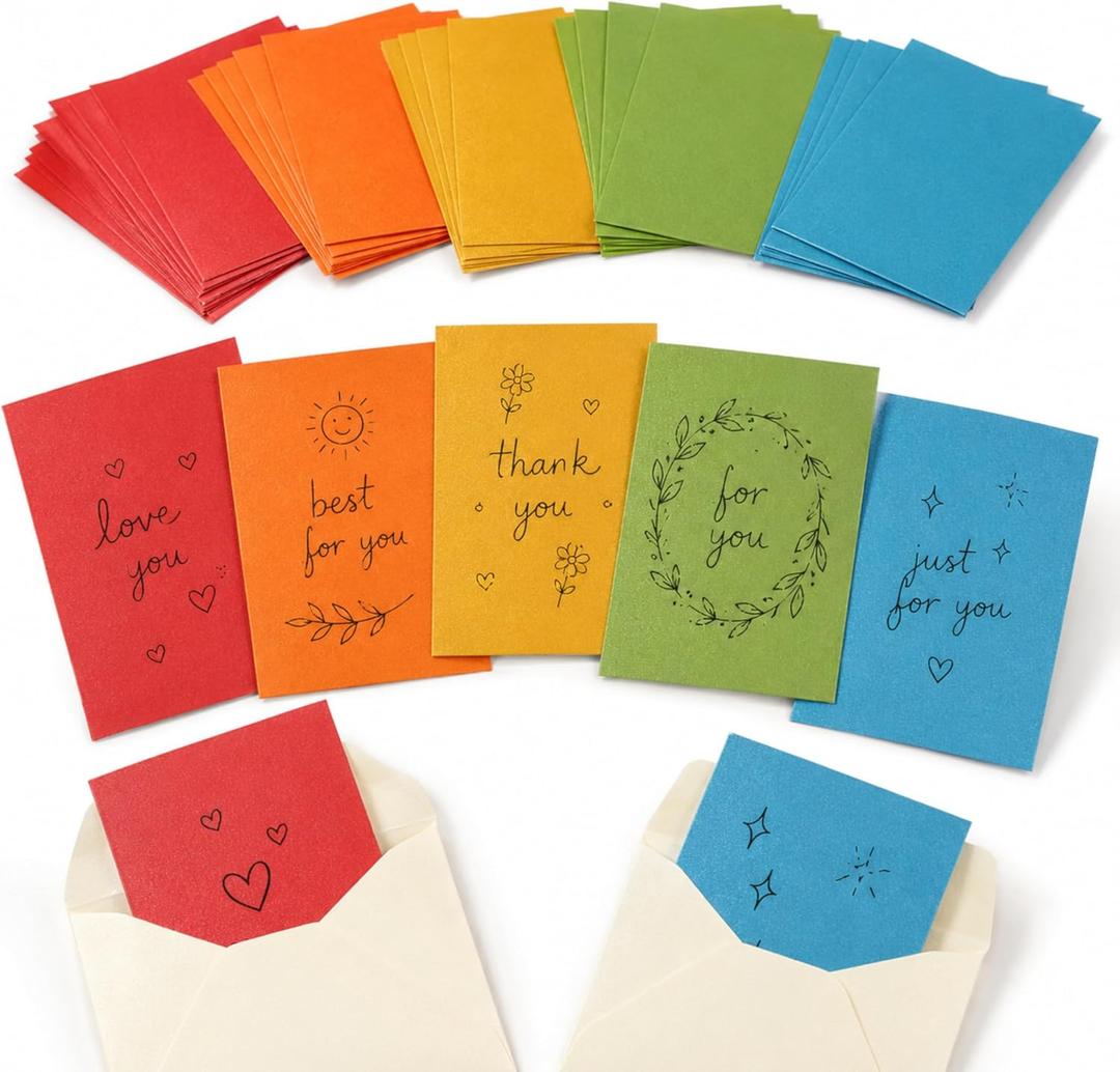 3 x Quotidian Multi-Colors Paper Glitter Card Stocks 2.36x3.54 in, 100 Count