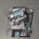 Better Living Aviva Shower Dispenser 3 Chamber, Wall Mount Shower Soap Dispenser for Bathroom Hotel Body Wash, Built-in Hooks, No Drill, Waterproof Shampoo Soap Dispenser, 3 x 11 oz, Satin Silver