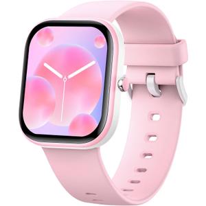 Kids Watch with Fitness Tracker No Phone/APP Needed,19 Sport Mode,1.5" DIY Dial,IP68 Waterproof,Sleep Monitor,Pedometers,Heart Rate,Great Birthday Gift for Boys Girls Teens 6-14 (Pink)
