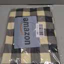 Smiry Rectangle Picnic Table Cloth, Elastic Waterproof Fitted Vinyl Tablecloths, Flannel Backed Buffalo Plaid Table Covers for Dining, Camping, Outdoor (Black and Khaki, 30" x 72")
