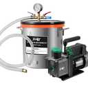 PB Motor Tech 5 Gallon Vacuum Chamber Kit with 4.5 CFM Vacuum Pump, Tempered Glass Lid Vacuum Chamber and 38 Micron Chamber Set, No Oil Included, Perfect for Wood Stabilization