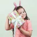 2 x WRAPLULU Easter Wrapping Paper - 4 Jumbo Sheets, 28 * 40 Inches - Green Bunny Gift Wrap with Carrots, Ice Cream, Eggs and Floral, Perfect for Kids Easter Spring Birthday