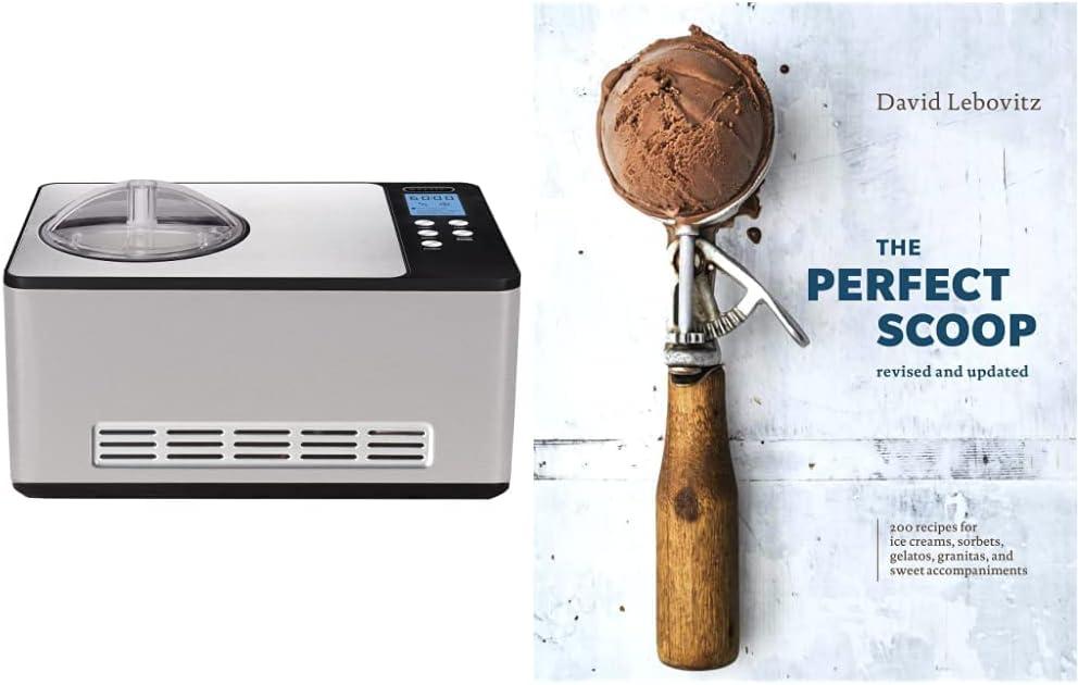 Whynter Stainless Steel ICM-200LS Automatic Ice Cream Maker 2 Quart Capacity & The Perfect Scoop, Revised and Updated: 200 Recipes for Ice Creams, Sorbets, Gelatos, Granitas, and Sweet Accompaniments