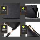 higouta Small Crossbody Bags for Women Trendy Clutch Purse PU Leather Shoulder Bags with Adjustable Strap (Black)