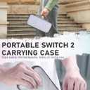 Carrying Case for Nintendo Switch 2 Model(2025), Portable Hard EVA Shell Travel Pouch with 10 Game Card Slots, Velvet Interior, Mesh Pocket, Water-Resistant, Lightweight Carrying Bag, Silver-Gray